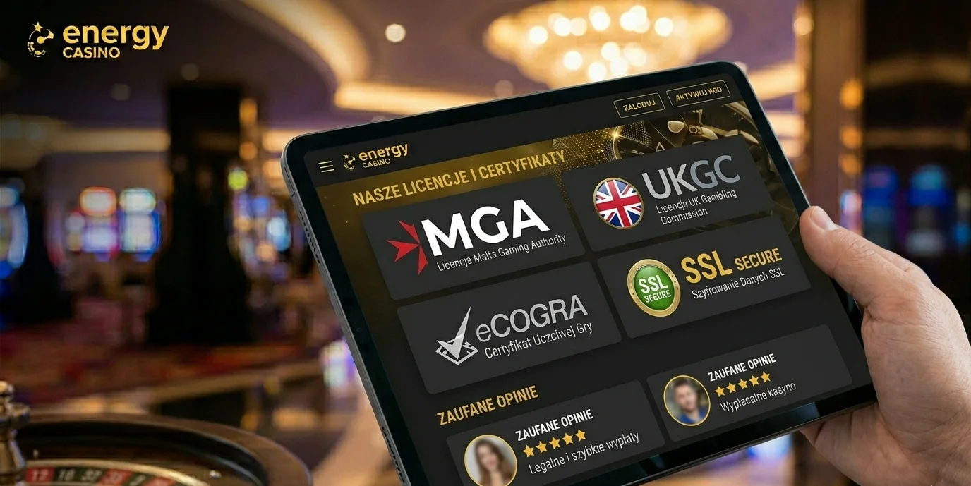 Licencje MGA i UKGC potwierdzające bezpieczeństwo Energy casino login